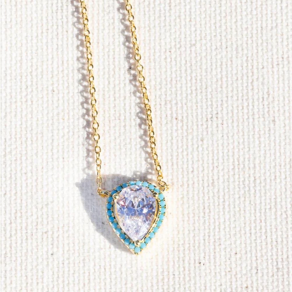 Handcrafted 14k Gold Turquoise Necklace